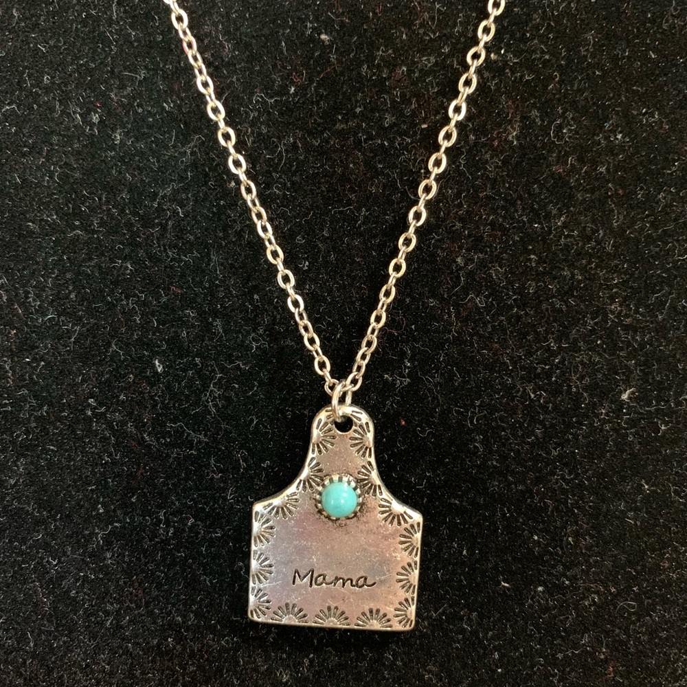 Mama Necklace Cow Tag